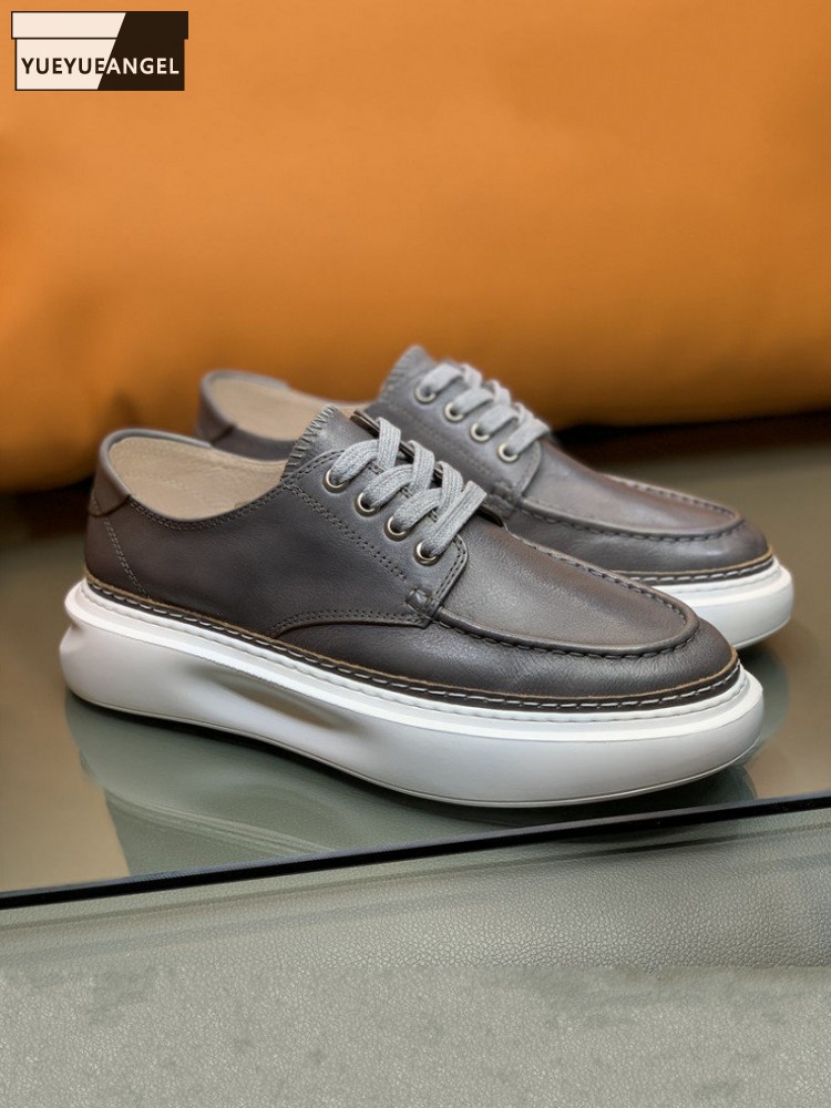 Crossfit Male - Sepatu Skateboard Kulit Sapi Asli Pria