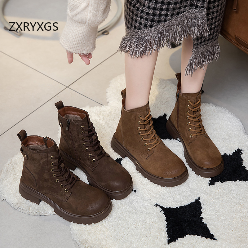 ZXRYXGS Sepatu Bot Kulit Matte - Crossfit Youtube ulasan dan harga