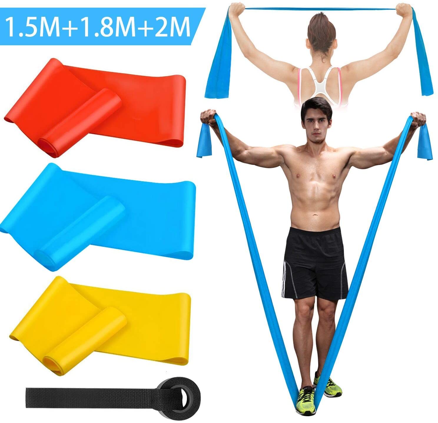 Pita Kebugaran Elastis 3 Buah  - Crossfit Equipment ulasan dan harga