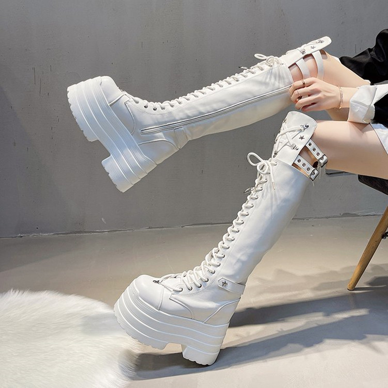 Sepatu Boots Wanita Punk Baru  - Crossfit Youtube ulasan dan harga